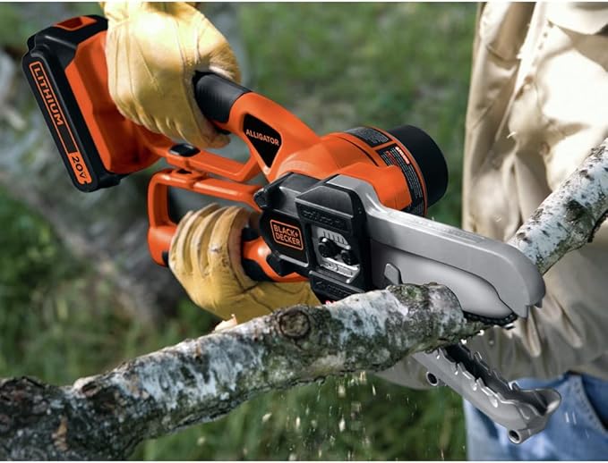 BLACK+DECKER 20V MAX* Alligator Lopper Cordless Chainsaw, Tool Only (LLP120B)
