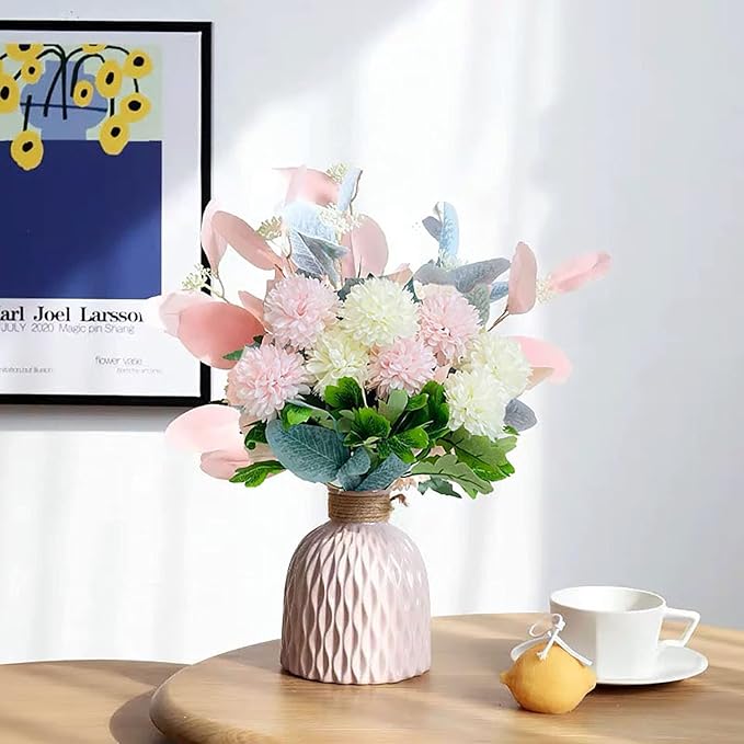 Artificial Flowers with Vase Flower Arrangements for Home Decoration