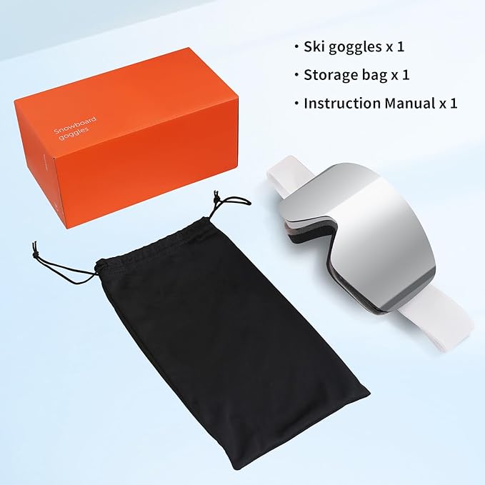 Ski Goggles OTG Snow/Snowboard Goggles Snowboarding Goggles Over Glasses Ski Goggle for Men Women Adult