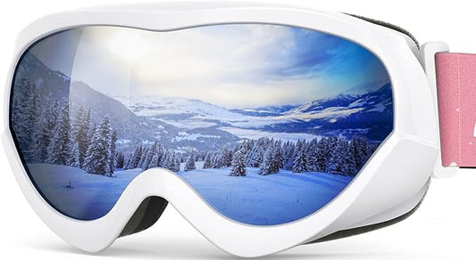 OutdoorMaster Kids Ski Goggles - Helmet Compatible Snow Goggles for Boys & Girls with 100% UV Protection