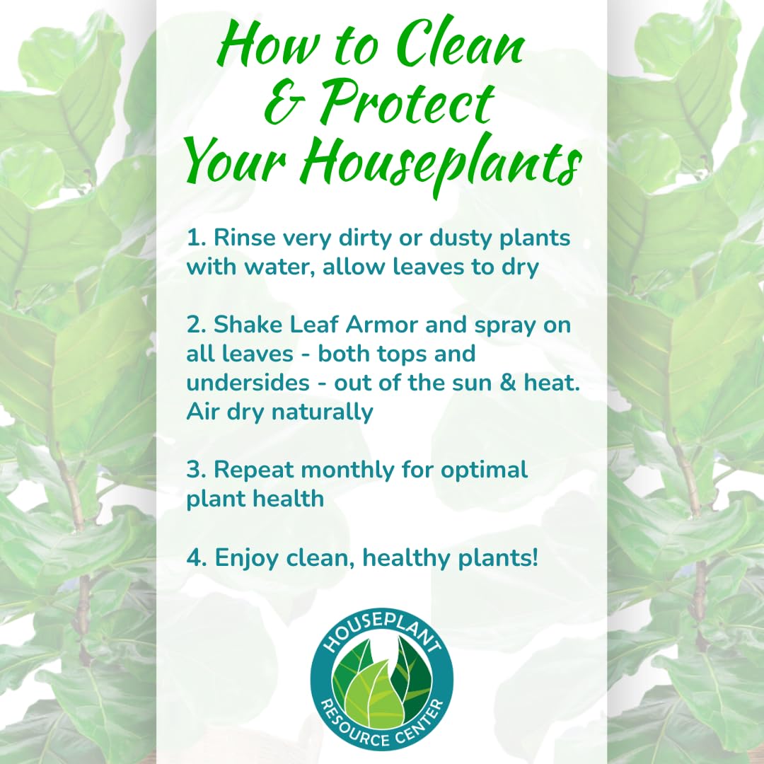 Leaf Armor Spray for Houseplants – Protects Against Fungal Leaf Spots, Bacteria, Pathogens & Yellowing | Gentle & Natural Phosphite Formula | Ready-to-Use | Made in USA – 8 oz