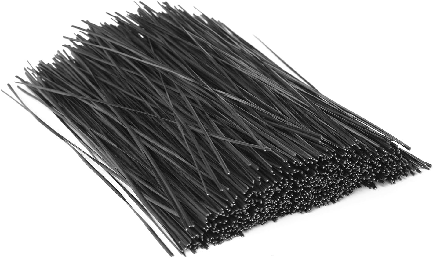 1000 pcs 10 inch Black Cable Twist Ties Plastic Twist Ties with Rugged Metal Innercores Reusable Fastening Cable Cord Wire Ties