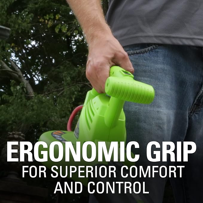 Greenworks 7 Amp 160 MPH/150 CFM Single Speed Electric Blower, 24012, green