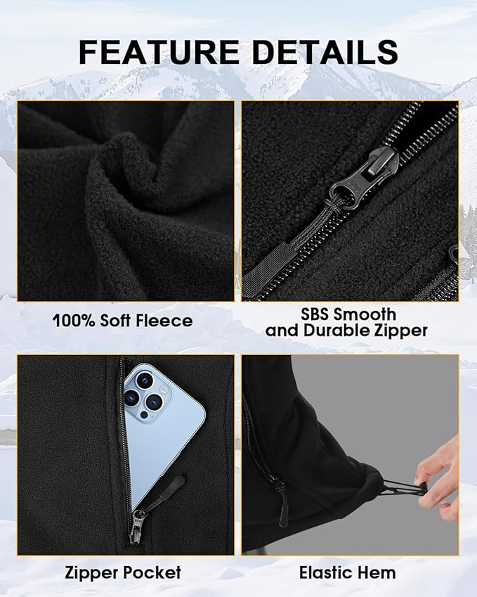Heated Vest for Women with Battery Pack Included, 16000mAh 7.4V Rechargeable Heating Fleece Vest Jacket