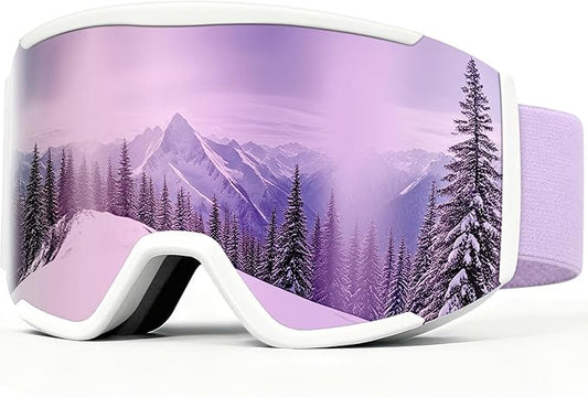 Ski Goggles for Men Women,Anti Fog UV Protection Snowboard Goggles for Adult & Youth,OTG Snow Skiing Goggles