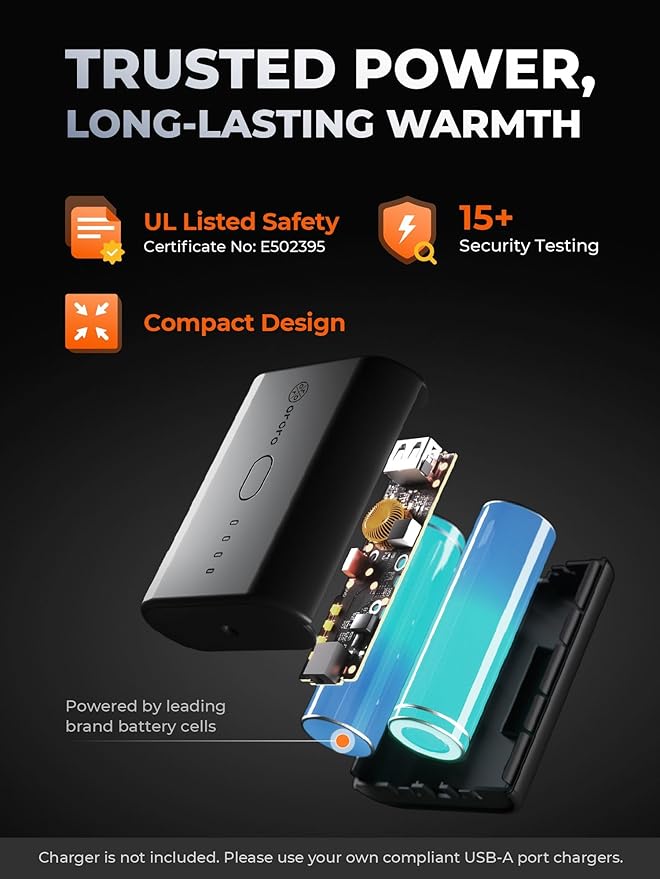 ORORO Women's Lightweight Heated Vest with USB-C Rechargeable Battery, Puffer Classic Heating Vest