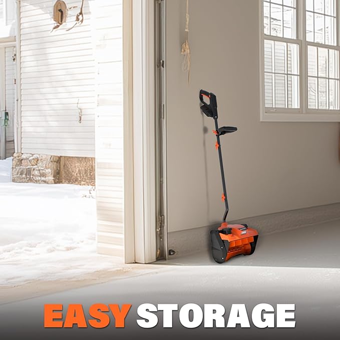 MAXLANDER Electric Snow Shovel Cordless, 20V 12-Inch Cordless Snow Blower, Battery Snow Shovel with Directional Plate & LED Lights (4.0Ah Battery, Quick Charger & Cover Included)