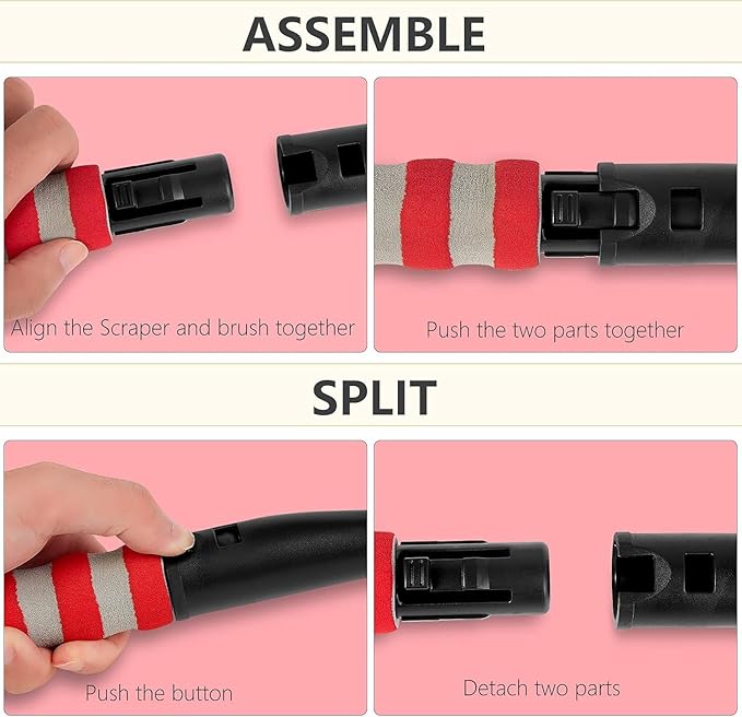 FOVAL 27" Snow Brush with Wider Ice Scraper (4.73" Width), Snow Removal Tool Car Brush with Ergonomic Comfortable Foam Grip for Cars, Trucks, SUVs, Windshield (Heavy Duty ABS, PVC Brush)