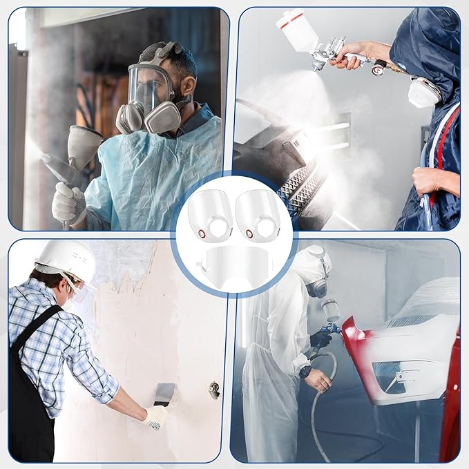 2 Pcs Replacement Parts Lens Compatible with 6000 Series Full Face Respirator and 20 Pcs Peel off Lens Cover Compatible with 6000, 6700, 6800, 6900 Series Full Face Cover, Tool Parts