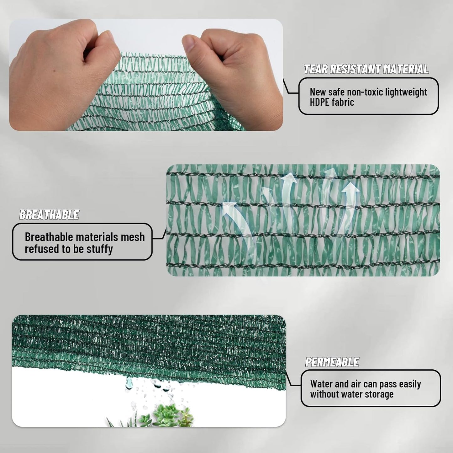 LOVE STORY 10x12FT 55% Green Shade Cloth Sun Shade Net with Grommets Sunblock Net Mesh Tarp for Garden,Plants Cover,Greenhouse and Patio