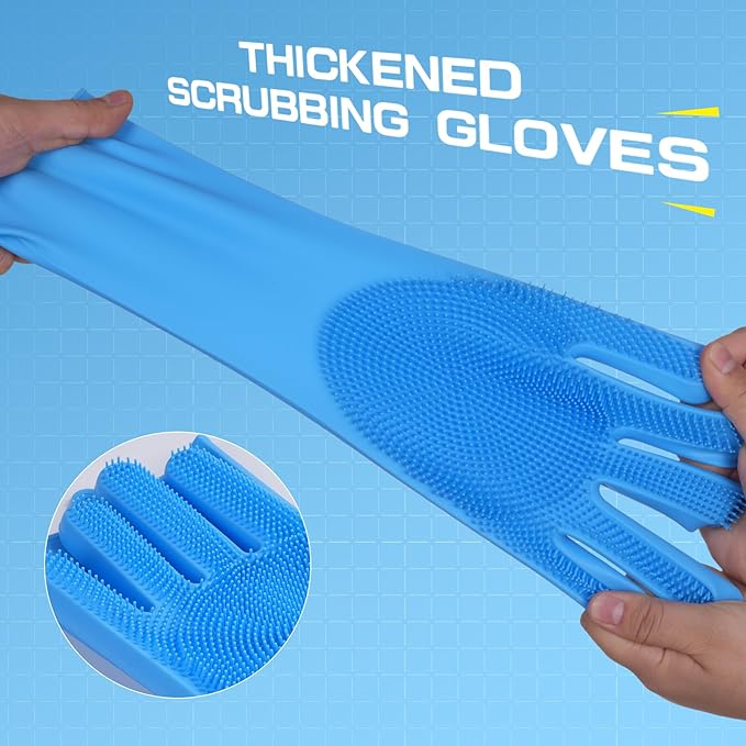 UIRWAY 6-in-1 Deluxe Swimming Pool Cleaning Kit - Includes Detachable Pool Brush, Deep Leaf Skimmer & Fine Mesh Net, Small Brush, Gloves, Adjustable Aluminum Pole Inground & Above Ground Cleaning