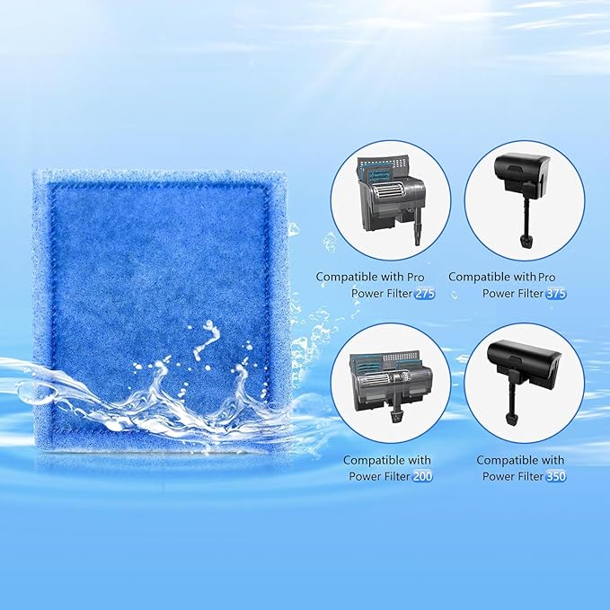 Aquarium Filter Cartridge 4 Pack Rite-Size C Filter Replacement Cartridges Compatible with PRO Power Filters 275/375 /Power Filters 200/350