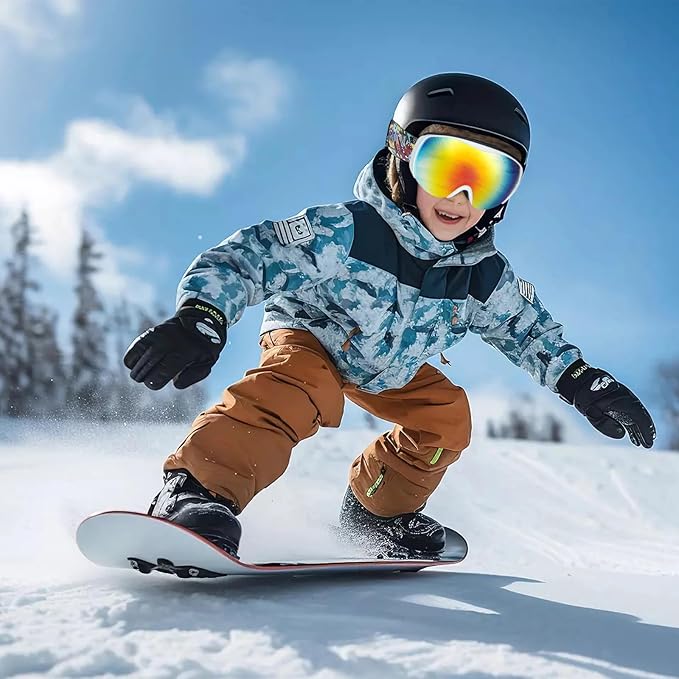 OTG Kids Ski Goggles Kids Snowboard Goggles for Boys Girls Toddler Youth Kid Snow Goggles Anti-Fog UV400 Protection