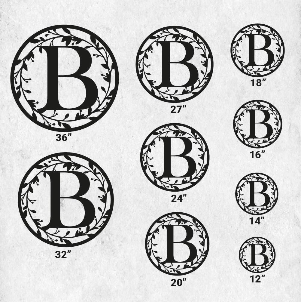 Personalized Metal Name Signs, Split Letter Monogram Wall Decor, Custom Last Name Sign, Family Name Sign for Outdoor, Personalized Wedding Gift, Garden Decor, Metal Wall Art, Housewarming Gift (MonogramDesign_9)