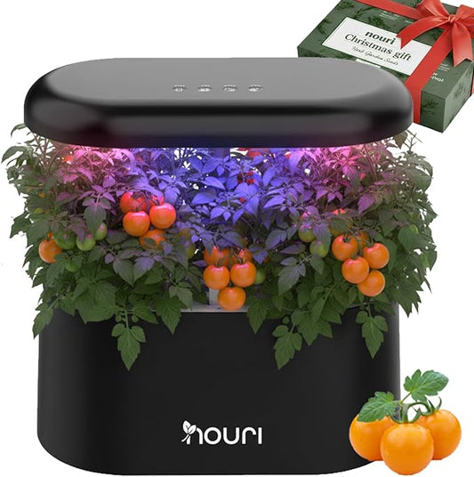 Nouri 5 Pod Smart Garden for Home Cooks with Heirloom Salad | Hydroponics Growing System Kit | LED Grow Lights | Indoor Gardening System | Herb Garden Planter Indoor Kit | Gifts for Women & Men