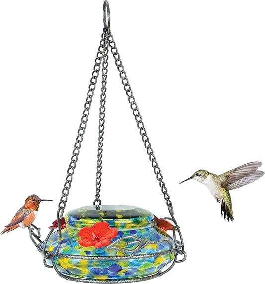 Nature's Way Bird Products GHF7 Hand Blown Illuminated Top Fill Hummingbird Feeder