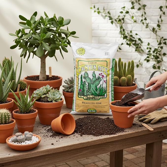 Uni-GRO® Premium Cactus Mix – 1 cu ft Bag 25 quarts | Well-Draining Soil for Succulents, Aloe, Jade & Desert Plants | Organic, Ready-to-Use Potting Mix