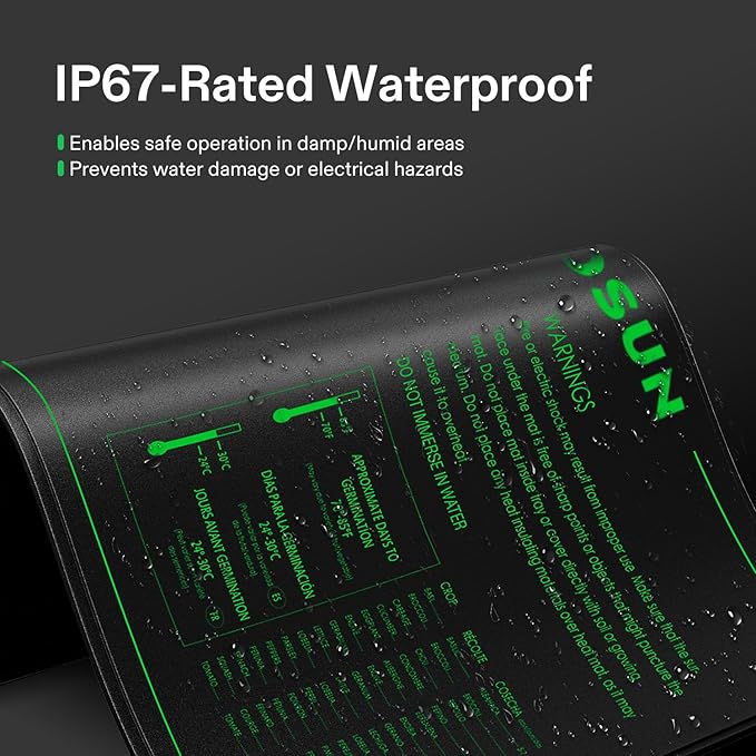 VIVOSUN 48" x 20.75" Seedling Heat Mat and Digital Thermostat Combo Set, UL & MET-Certified Warm Hydroponic Heating Pad for Germination, Indoor Gardening, Greenhouse