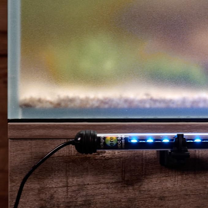 CURRENT USA 48-60" Inch Serene Aquarium Visual and Audio Aquatic Experience Kit with LED Aquarium Light, LED Background Light, Frosted Background Film & Speaker for Fish Tank (4027)