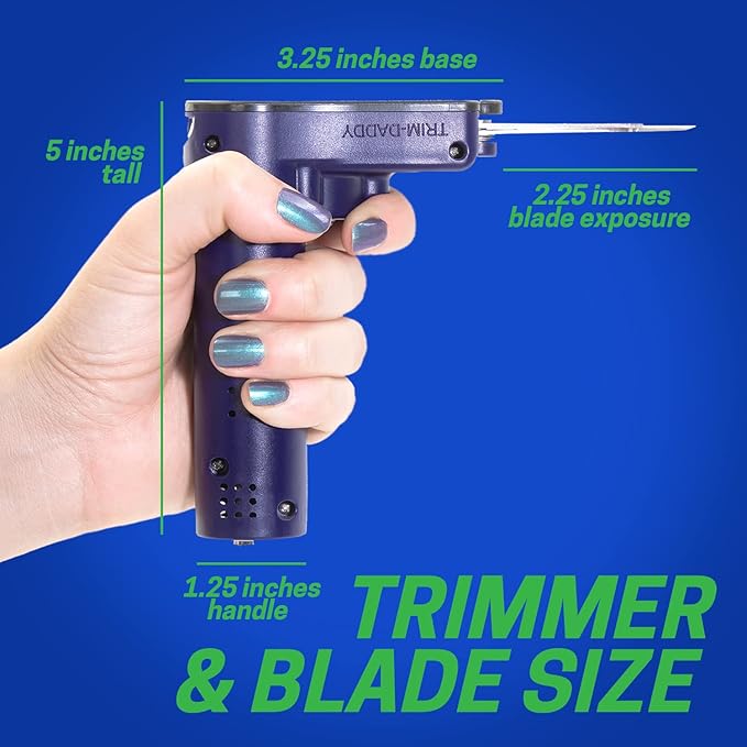 Trim Daddy | Electric Bud Trimmer for Wet or Dry Hydroponic Plants | 3PLUS Variable Speed | 3 Wet & Dry High Carbon Blades | Weight 225 g | 1 Year Warranty