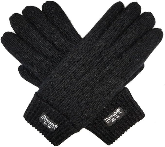 BRUCERIVER Ladie's Wool Knit Gloves with Thinsulate Lining