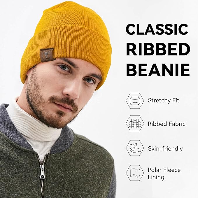 OZERO Winter Beanie Daily Hat - Thermal Polar Fleece Ski Stocking Skull Cap for Men and Women