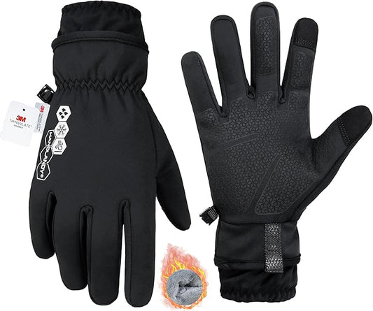 HANDLANDY Winter Gloves for Men & Women, Insulated Waterproof for Cold Weather, Thermal Glove for Cycling, Ski, Riding, Driving, Biking, Running