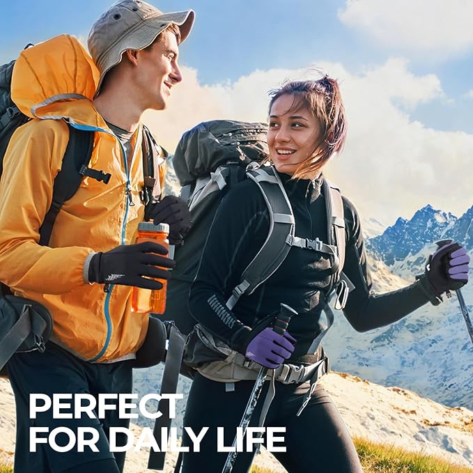 rivmount Winter Gloves Women Men, Cold Weather Touch Screen Liner Glove, Windproof 3-Layers, for Running, Cycling, Biking, Hiking, Driving