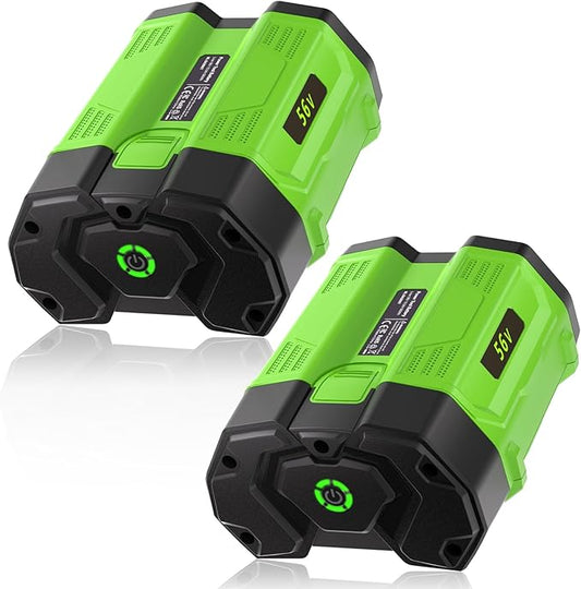 2-Pack 56V 10.0Ah Lithium-Ion Replacement Battery for EGO 56 Volt Power Tools, Compatible with BA2800T, BA4200T, BA1400, BA5600T
