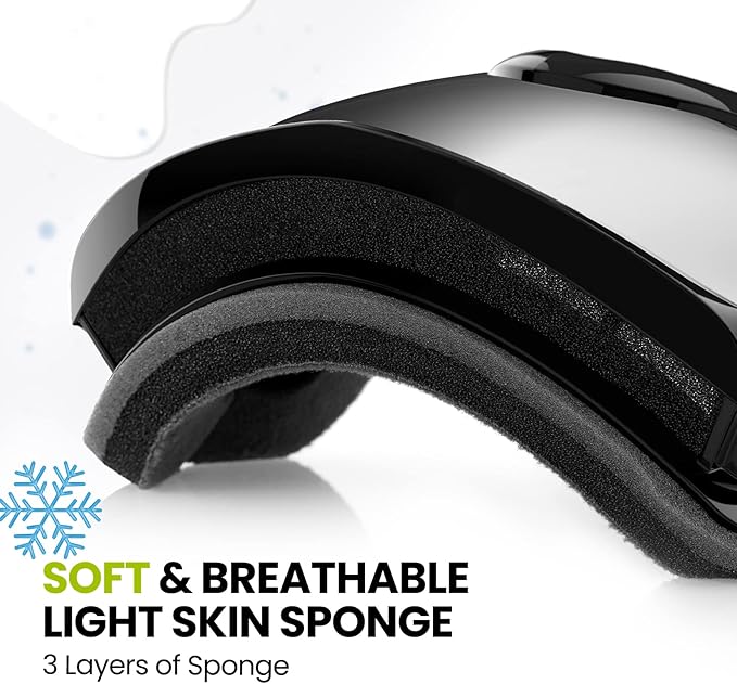 OutdoorMaster Kids Ski Goggles - Helmet Compatible Snow Goggles for Boys & Girls with 100% UV Protection