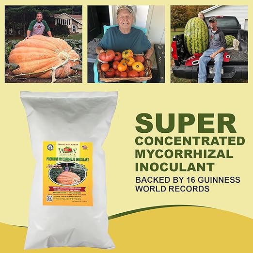 Wallace Organic Wonder Mycorrhizal Inoculant (50 lbs) - Mycorrhizal Fungi - Super Concentrated - Fresh Mycorrhizae for Plants, Garden Soil, & Potting Soil - Organic Root Stimulator for Plant Growth