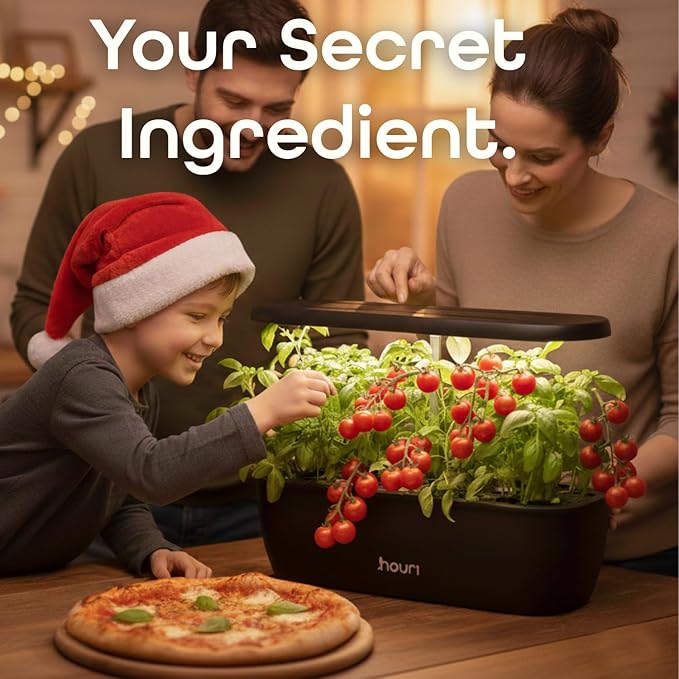 Nouri 7 Pod Smart Garden for Home Cooks with Heirloom Salad | Hydroponics Growing System Kit | LED Grow Lights | Indoor Gardening System | Herb Garden Planter Indoor Kit | Gifts for Women & Men