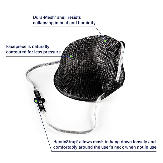 Moldex M2600N95 Special Ops® HandyStrap® Disposable Particulate Respirator, Size Medium/Large, NIOSH Approved