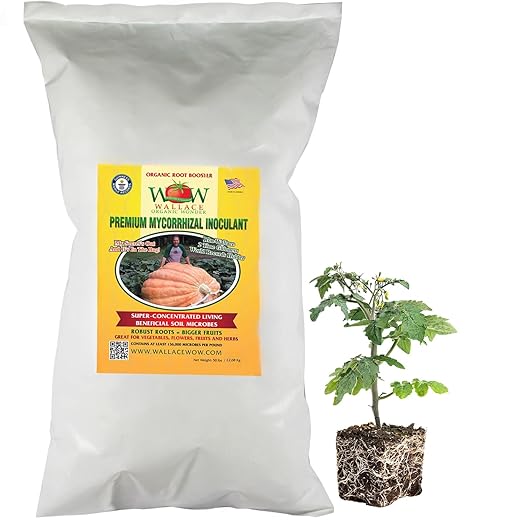 Wallace Organic Wonder Mycorrhizal Inoculant (50 lbs) - Mycorrhizal Fungi - Super Concentrated - Fresh Mycorrhizae for Plants, Garden Soil, & Potting Soil - Organic Root Stimulator for Plant Growth