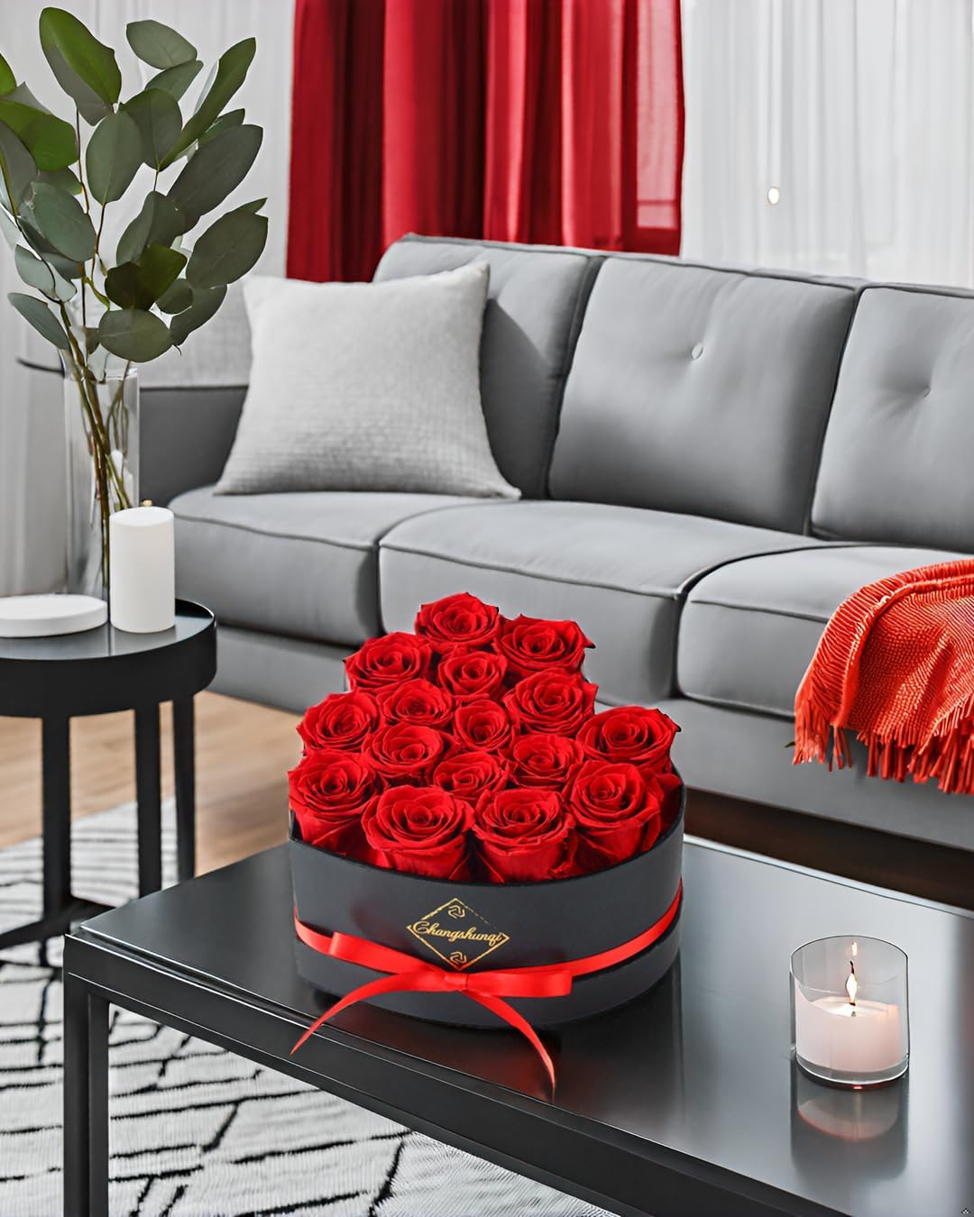 16 Flowers Forever Preserved Roses in Heart Box, Preserved Flowers Womens Birthday Gifts for Women Mothers Rose Gift for Her Romantic Eternal Real Rose for Women Mom Wife