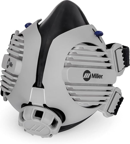 Miller LPR-100 Gen. II Half Mask Respirator, Nuisance OV Relief S/M - Welding Respirator Mask with Filters - P100 Respirator Mask for Filtrating Particulates & Aerosols - Respirator Under Helmet