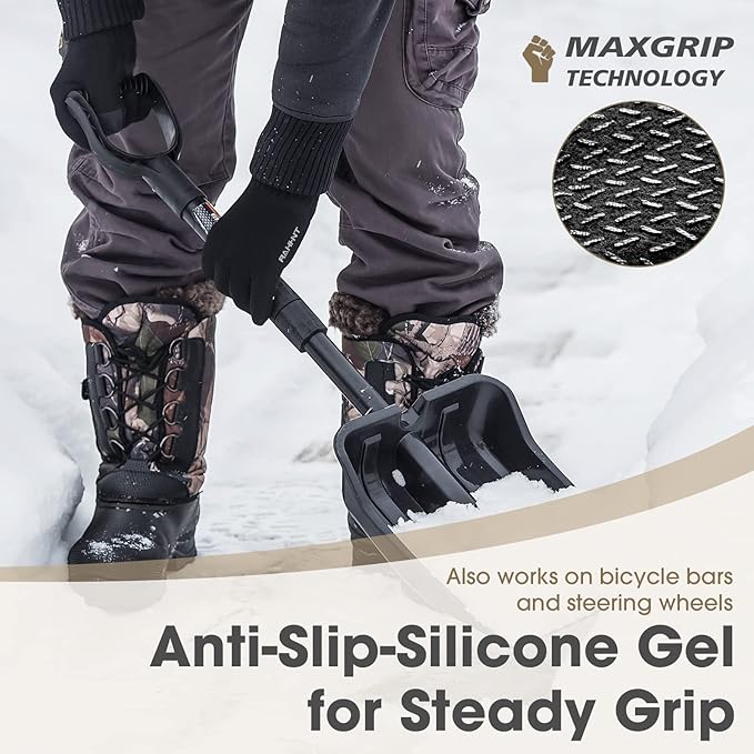 Rahhint Wool Winter Gloves Men Women Fleece lined Knit Gloves with Touchscreen Fingers Insulated Gloves Keep Hand Warm Gift