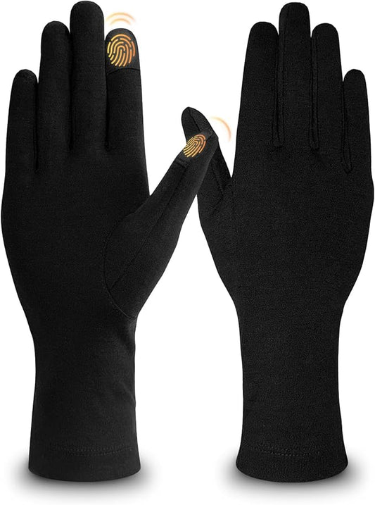 Merino Protect 100% Merino Wool Gloves For Kids Men Women Touch screen Thermal Glove Liners Ski Cold Weather