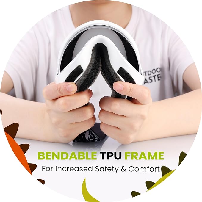 OutdoorMaster Kids Ski Goggles - Helmet Compatible Snow Goggles for Boys & Girls with 100% UV Protection