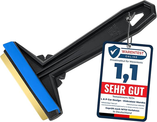 Car Ice Scraper Brass Blade - Fast, Effortless, efficient & Easy - Brass Ice Scrapers for Car Windshield Ice Scraper - Brass Ice Scraper for Car - Original Murska from Europe - Winter A054 Black Blue