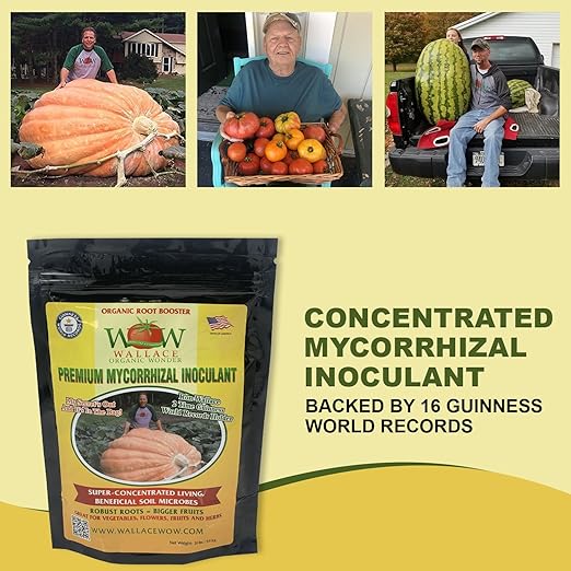 Wallace Organic Wonder Mycorrhizal Inoculant (20 lbs) - Mycorrhizal Fungi - Super Concentrated - Fresh Mycorrhizae for Plants, Garden Soil, & Potting Soil - Organic Root Stimulator for Plant Growth