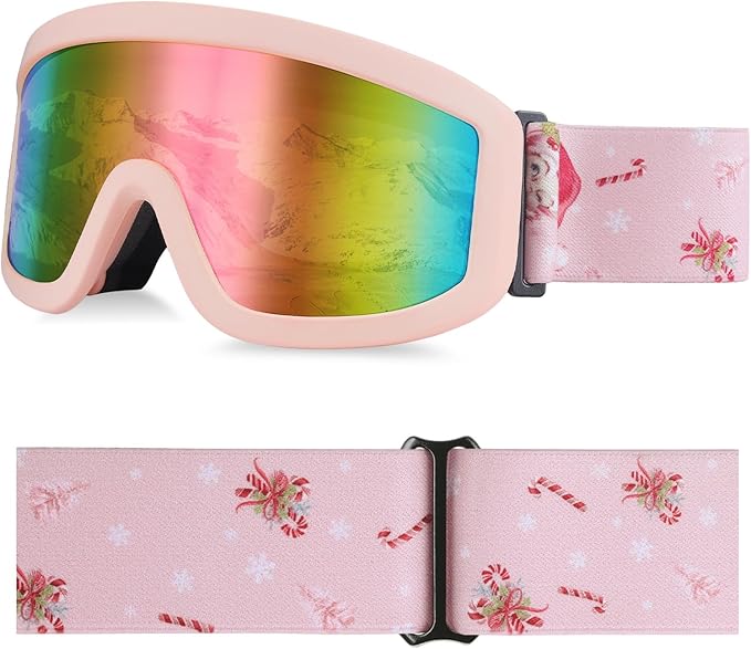 OTG Kids Ski Goggles Kids Snowboard Goggles for Boys Girls Toddler Youth Kid Snow Goggles Anti-Fog UV400 Protection