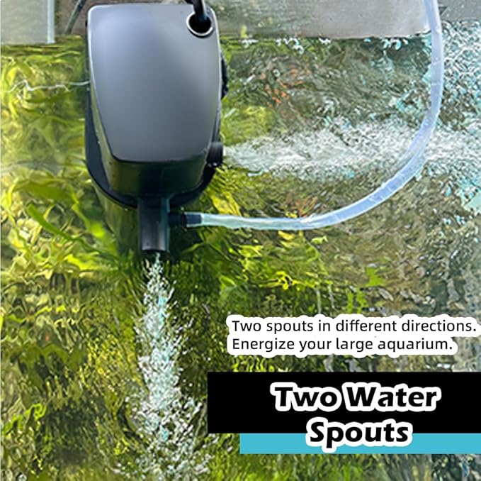 COOSPIDER Aquarium Filter 200GPH U-V Fish Tank Green Clean Machine for 20-75 Gal Tank, Submersible Pump Filter for Green Water, Internal Filtration System for Saltwater Freshwater Crystal Clear