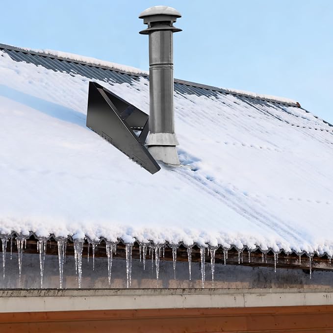 PakaLife Snow Guards for Roof,Snow Splitter&Diverters Guards for Metal Roofs,Snow Removal (Black)