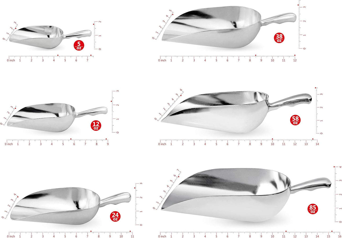 New Star 34585 Cast Aluminum Utility Scoop, 58-Ounce