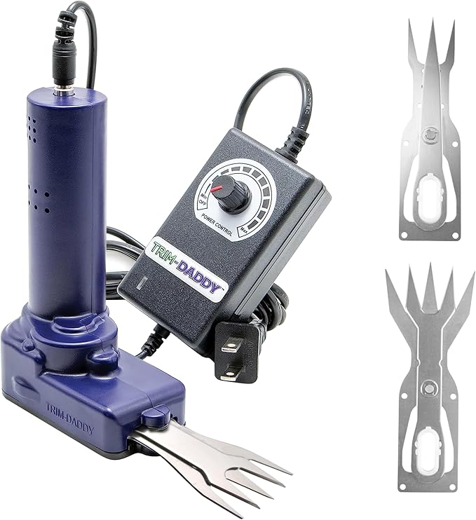 Trim Daddy | Electric Bud Trimmer for Wet or Dry Hydroponic Plants | 3PLUS Variable Speed | 3 Wet & Dry High Carbon Blades | Weight 225 g | 1 Year Warranty