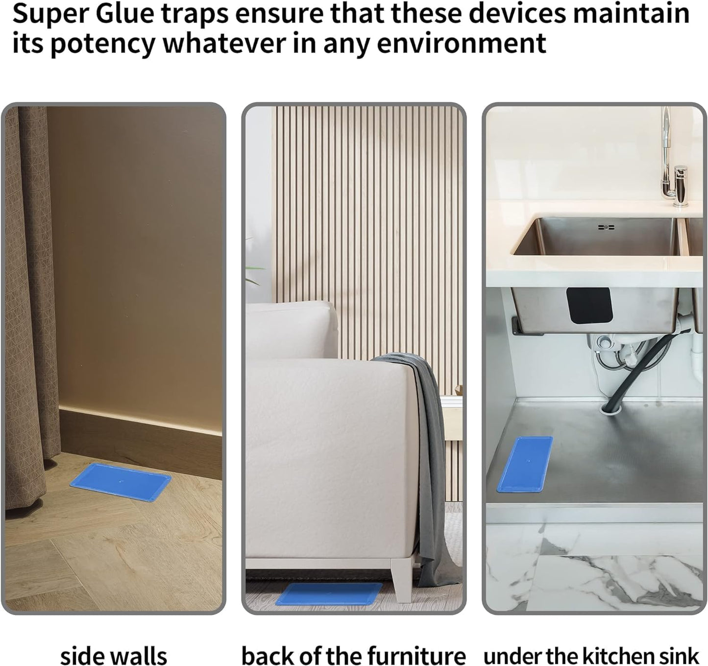 LULUCATCH Super Heavier Mouse Traps 16 Pack for Mice & Snakes with Non-Toxic Glue. Larger Sticky Traps Indoor, Easy to Set, Pet Safe Pest Control