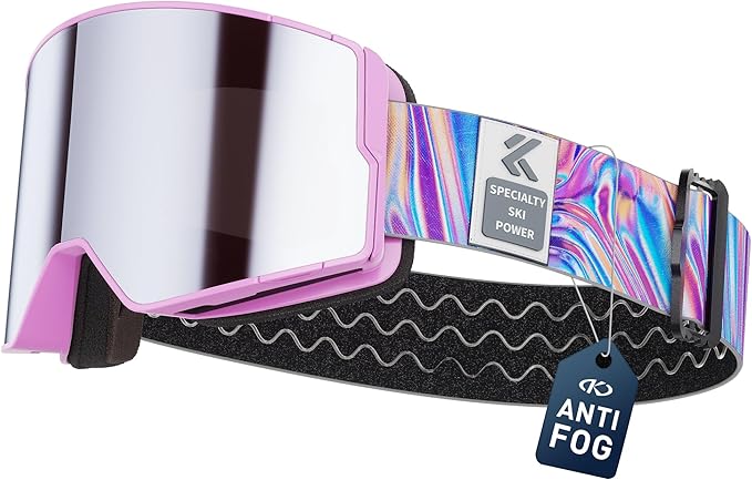 KAPVOE Ski Goggles Photochromic & Color Anti-fog UV400 Protection OTG Snowboard goggles Suitable for Men Women K722