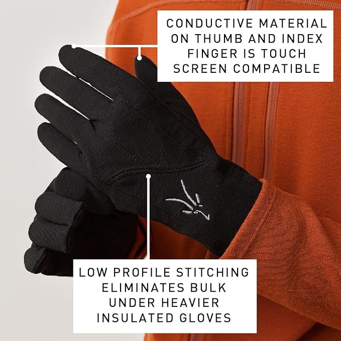 IBEX Merino Wool Winter Glove Liner | Lightweight Warm, Touch Screen Compatible Thermal Gloves | Unisex for Men & Women