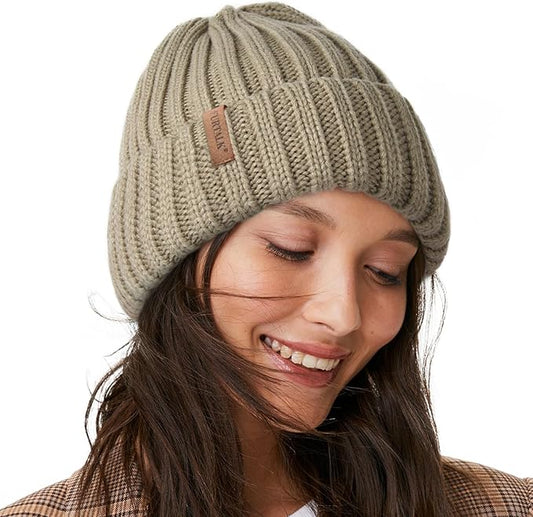 FURTALK Winter Hats for Women Fleece Lined Beanie Knit Chunky Womens Snow Cap